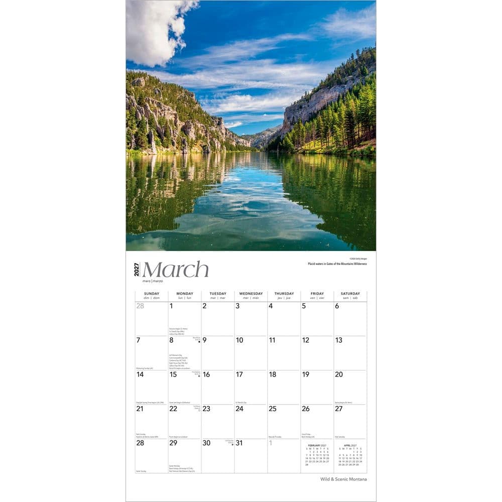 Montana Wild and Scenic 2027 Wall Calendar Second Alternate Image
