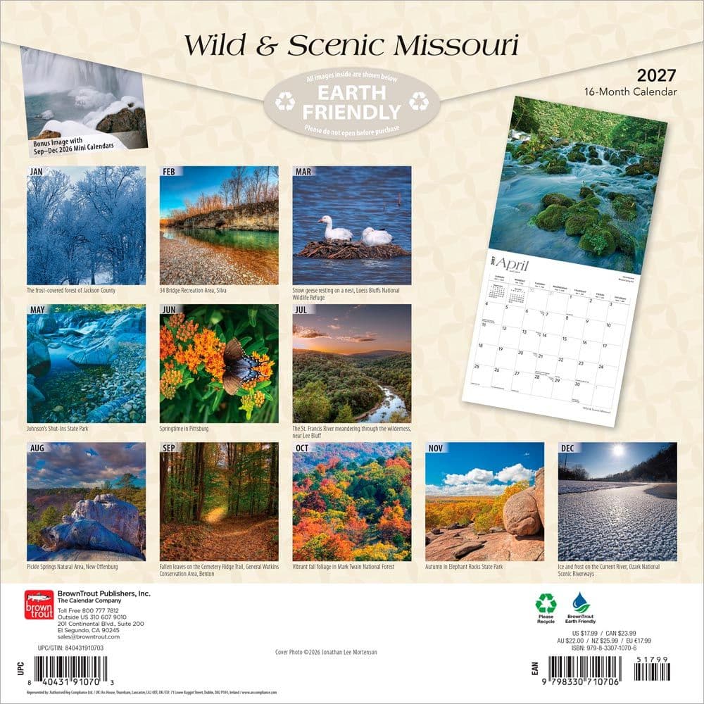 Missouri Wild and Scenic 2027 Wall Calendar First Alternate Image