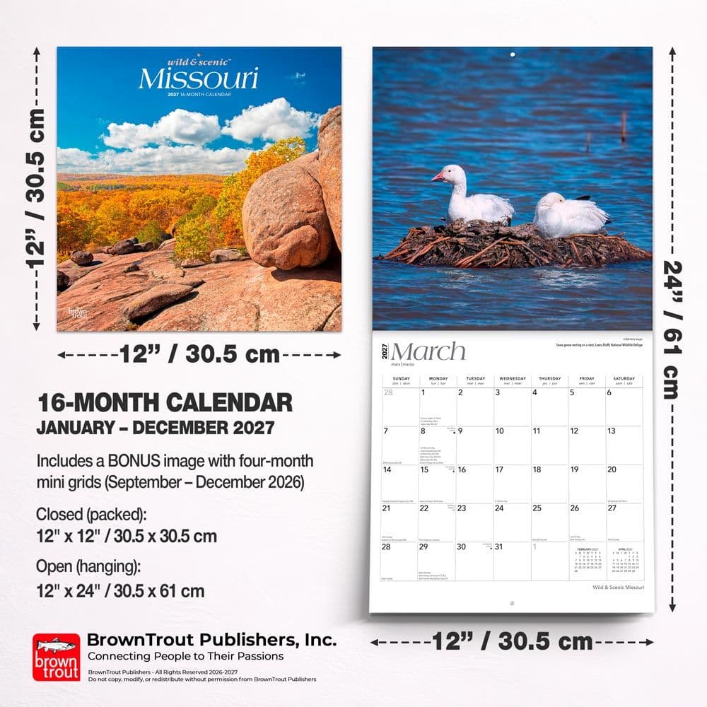Missouri Wild and Scenic 2027 Wall Calendar Sixth Alternate Image