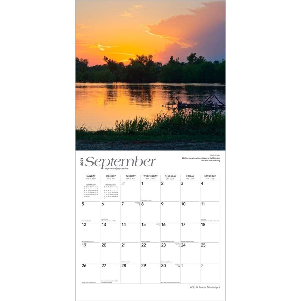 Mississippi Wild and Scenic 2027 Wall Calendar Third Alternate Image