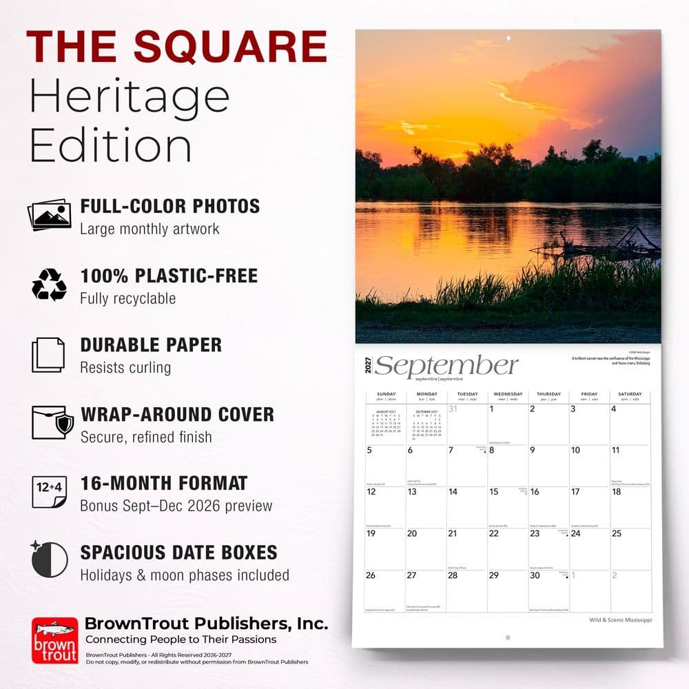 Mississippi Wild and Scenic 2027 Wall Calendar Fifth Alternate Image