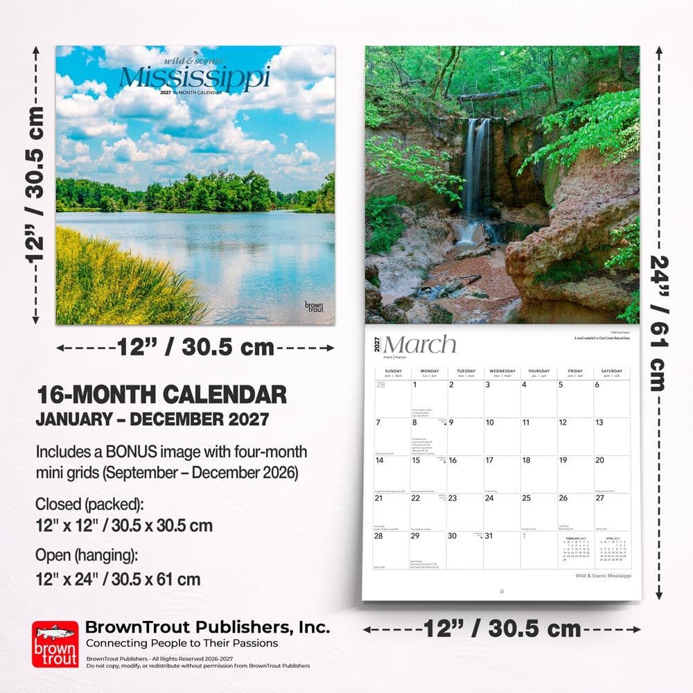 Mississippi Wild and Scenic 2027 Wall Calendar Sixth Alternate Image