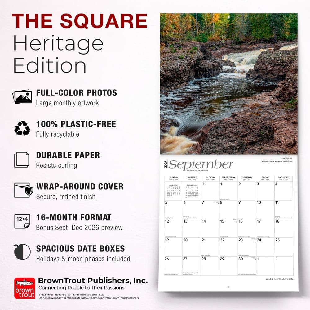 Minnesota Wild and Scenic 2027 Wall Calendar Fifth Alternate Image