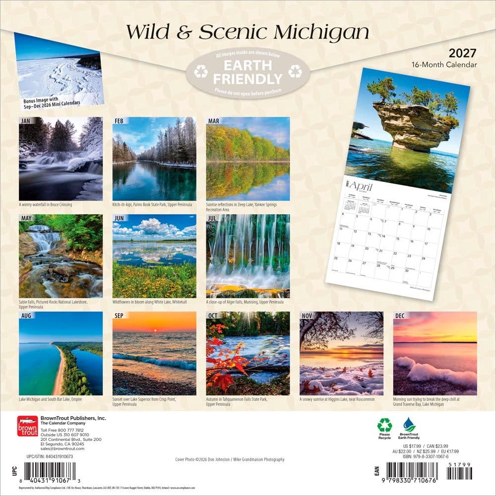 Michigan Wild and Scenic 2027 Wall Calendar First Alternate Image