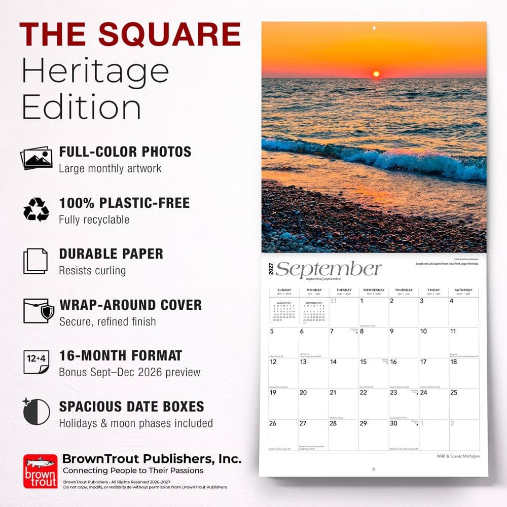 Michigan Wild and Scenic 2027 Wall Calendar Fifth Alternate Image