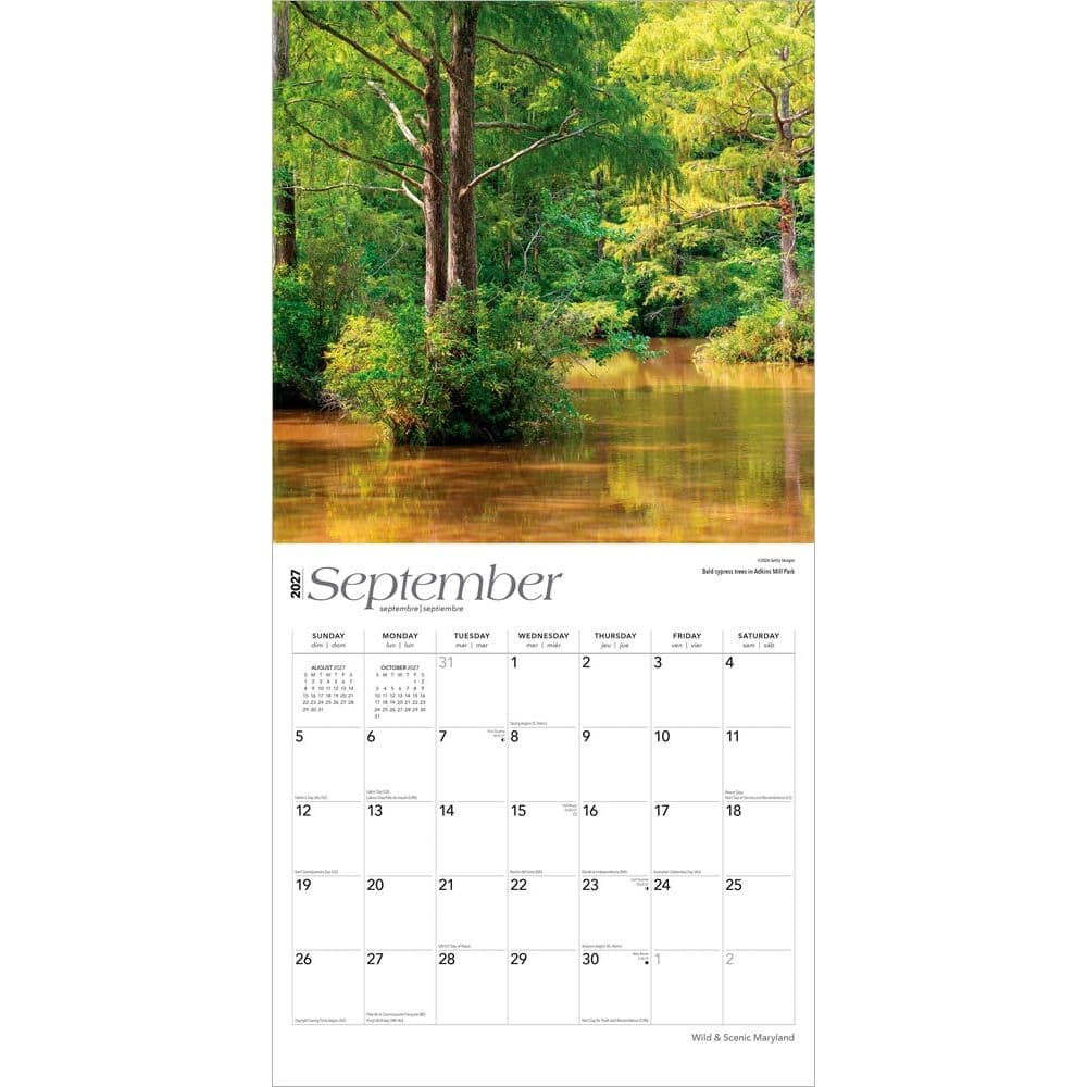 Maryland Wild and Scenic 2027 Wall Calendar Third Alternate Image