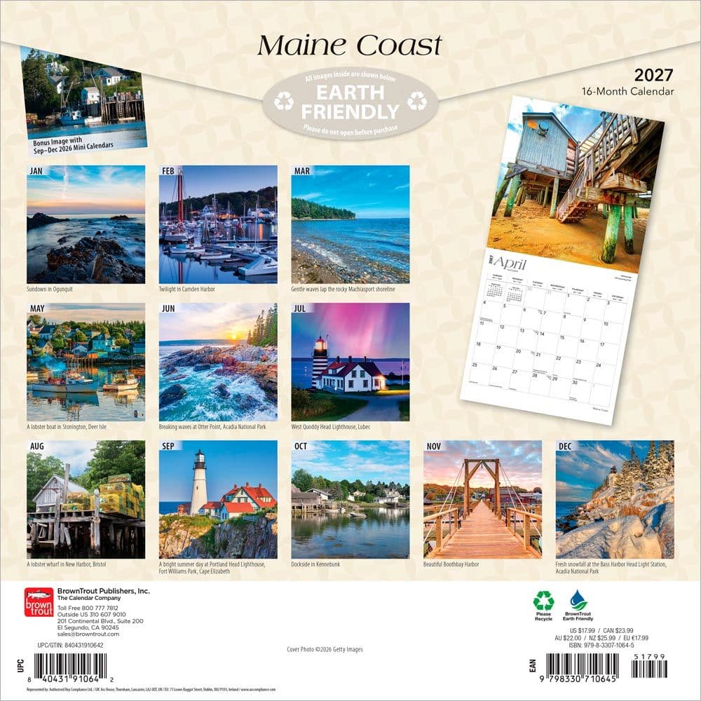 Maine Coast 2027 Wall Calendar First Alternate Image