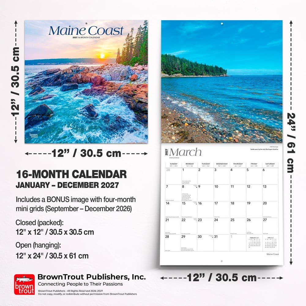 Maine Coast 2027 Wall Calendar Sixth Alternate Image