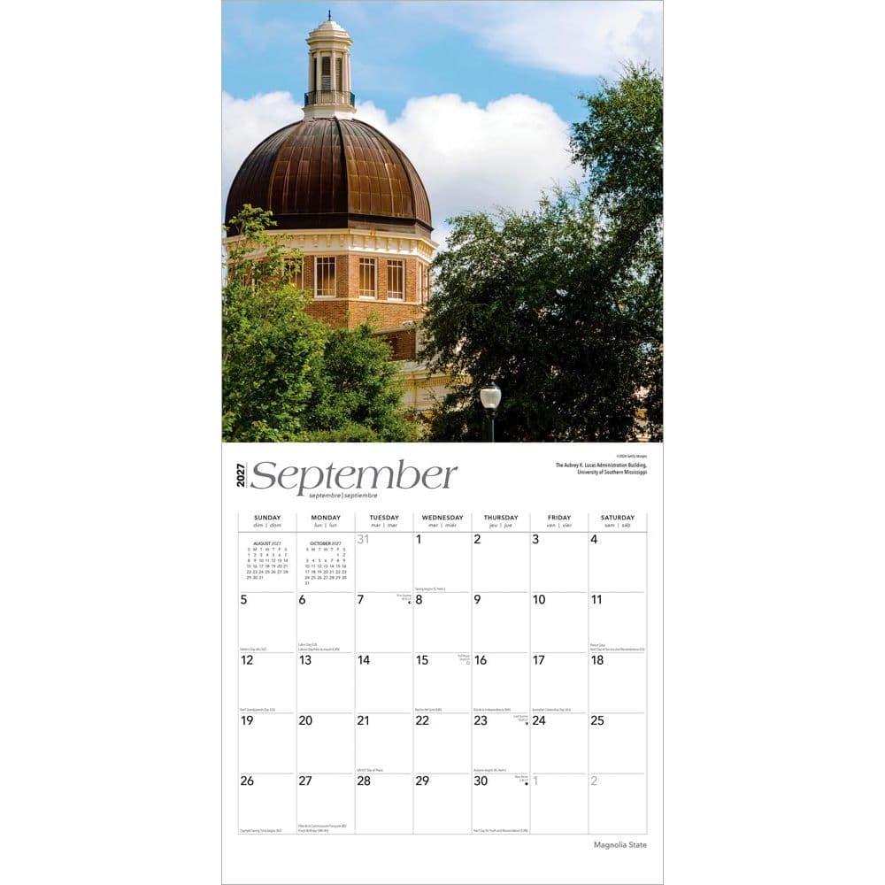 Magnolia State Mississippi 2027 Wall Calendar Third Alternate Image