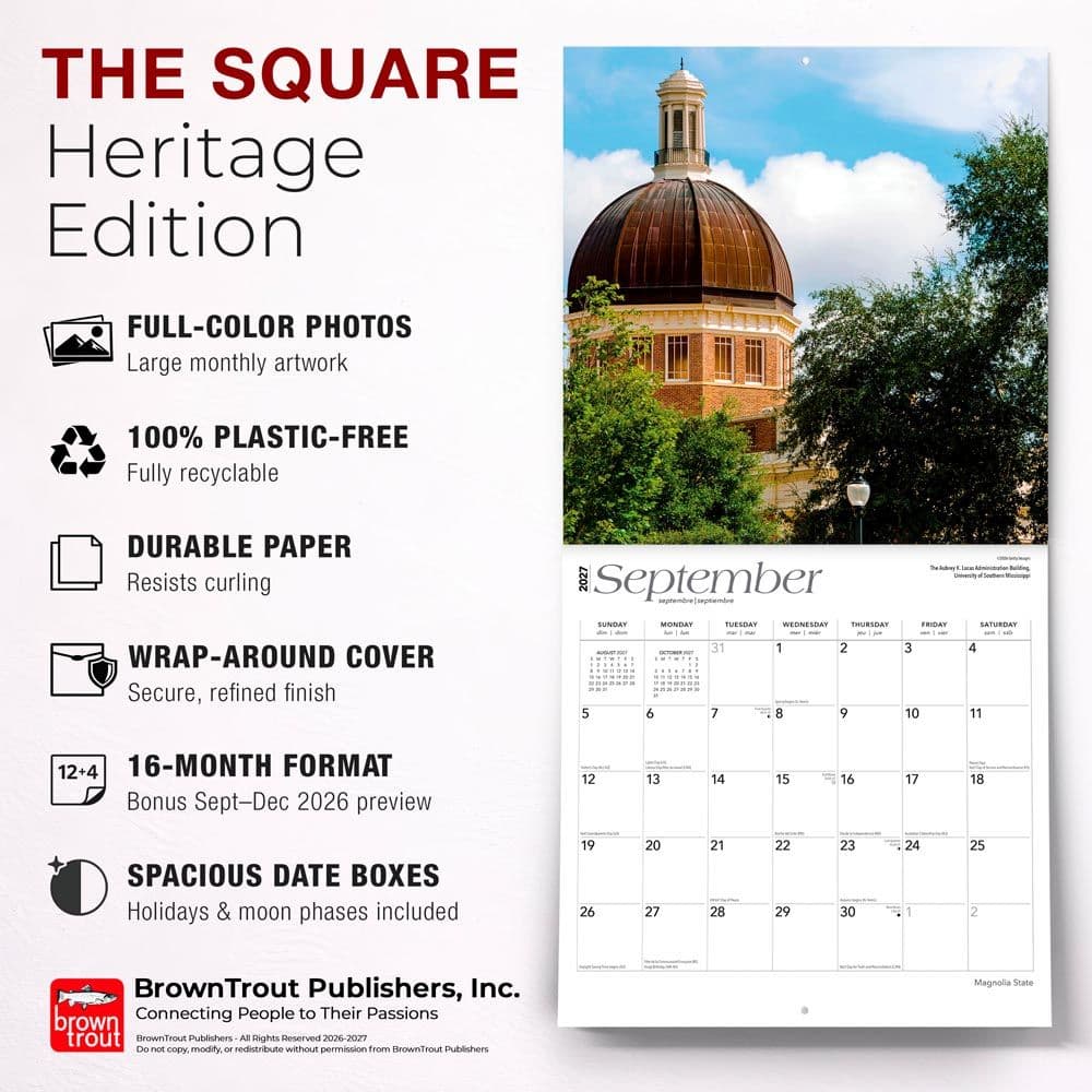 Magnolia State Mississippi 2027 Wall Calendar Fifth Alternate Image