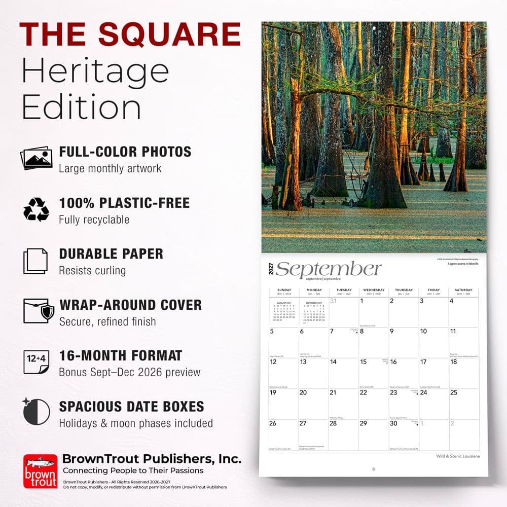 Louisiana 2027 Wild and Scenic 2027 Wall Calendar Fifth Alternate Image