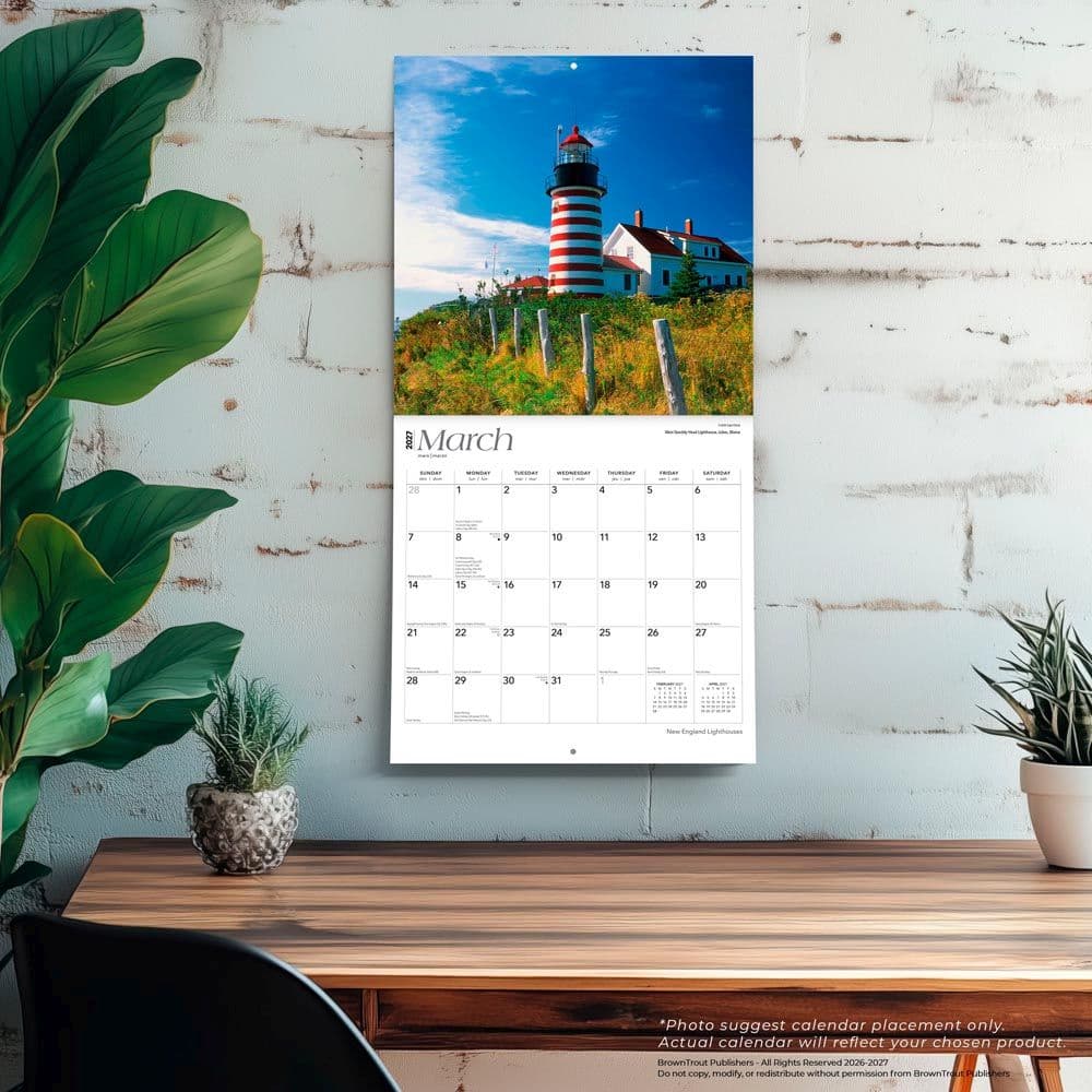 New England Lighthouses 2027 Wall Calendar Fourth Alternate Image
