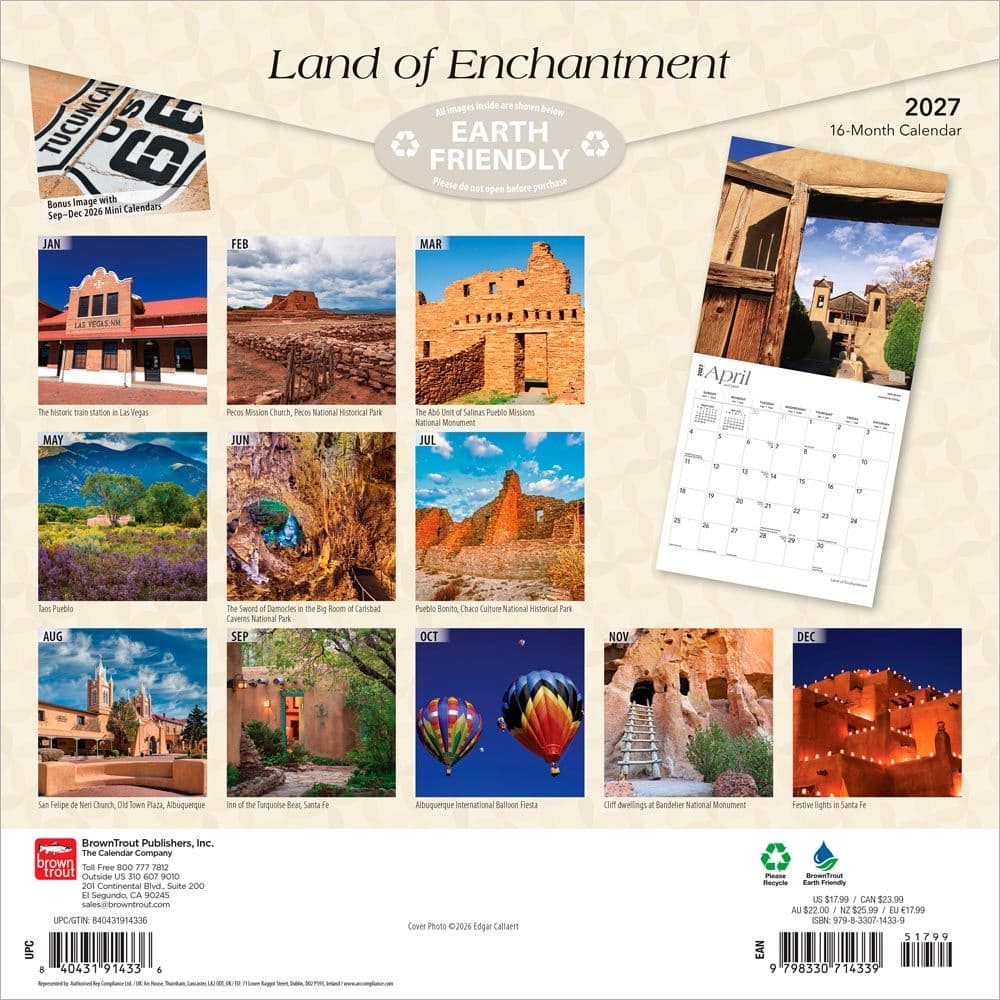 Land of Enchantment New Mexico 2027 Wall Calendar First Alternate Image