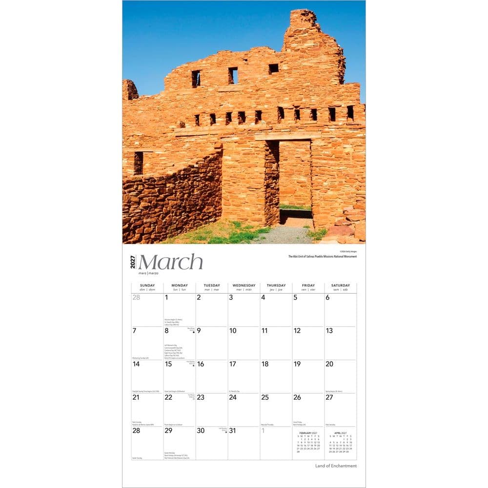 Land of Enchantment New Mexico 2027 Wall Calendar Second Alternate Image