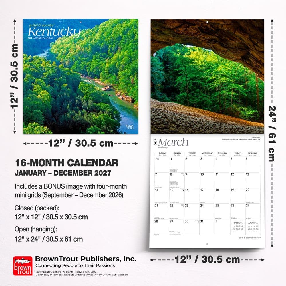 Kentucky 2027 Wild and Scenic 2027 Wall Calendar Sixth Alternate Image