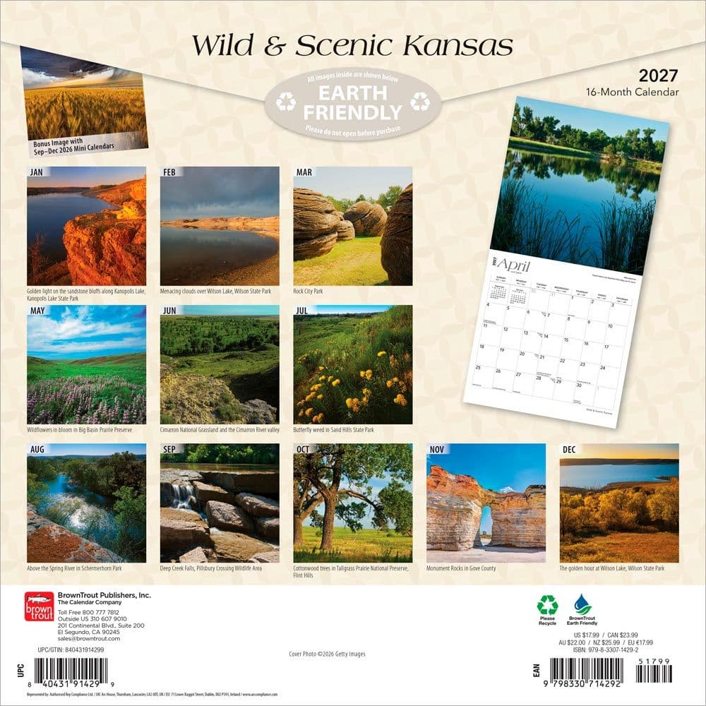 Kansas Wild and Scenic 2027 Wall Calendar First Alternate Image