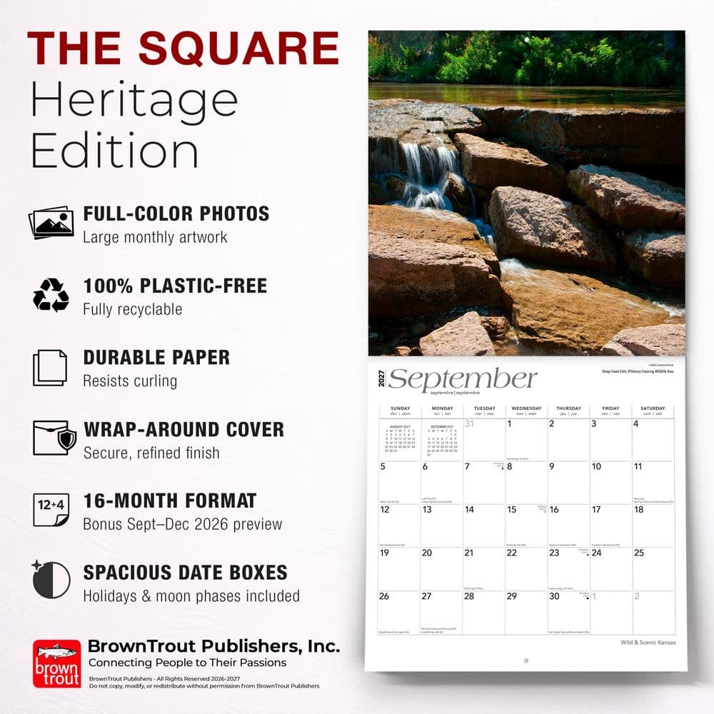 Kansas Wild and Scenic 2027 Wall Calendar Fifth Alternate Image