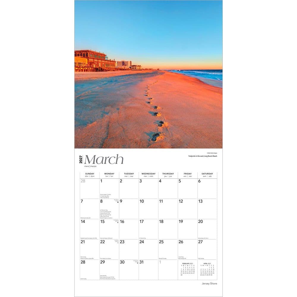 Jersey Shore 2027 Wall Calendar Second Alternate Image