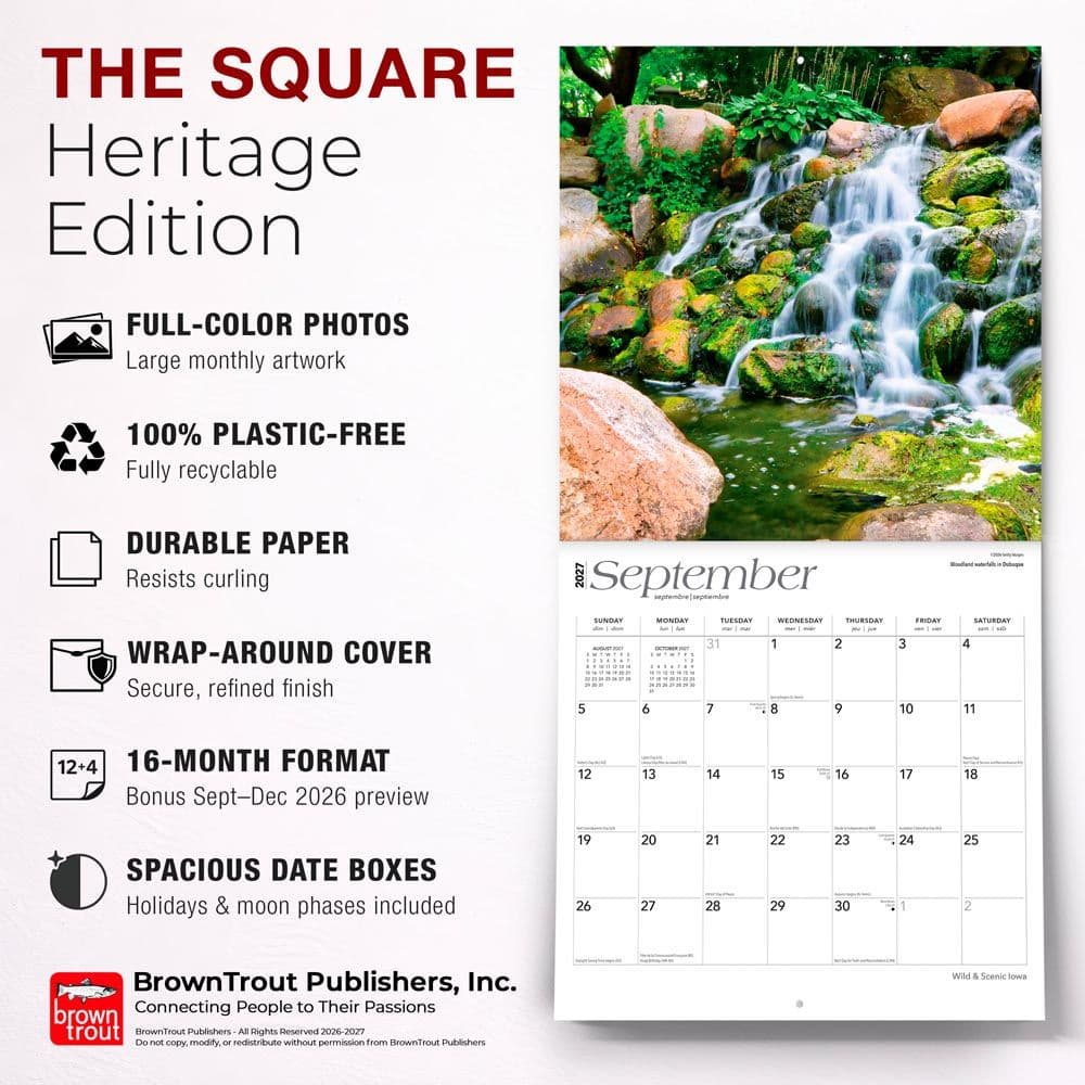 Iowa 2027 Wild and Scenic 2027 Wall Calendar Fifth Alternate Image