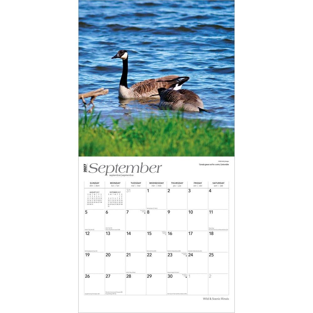 Illinois 2027 Wild and Scenic 2027 Wall Calendar Third Alternate Image
