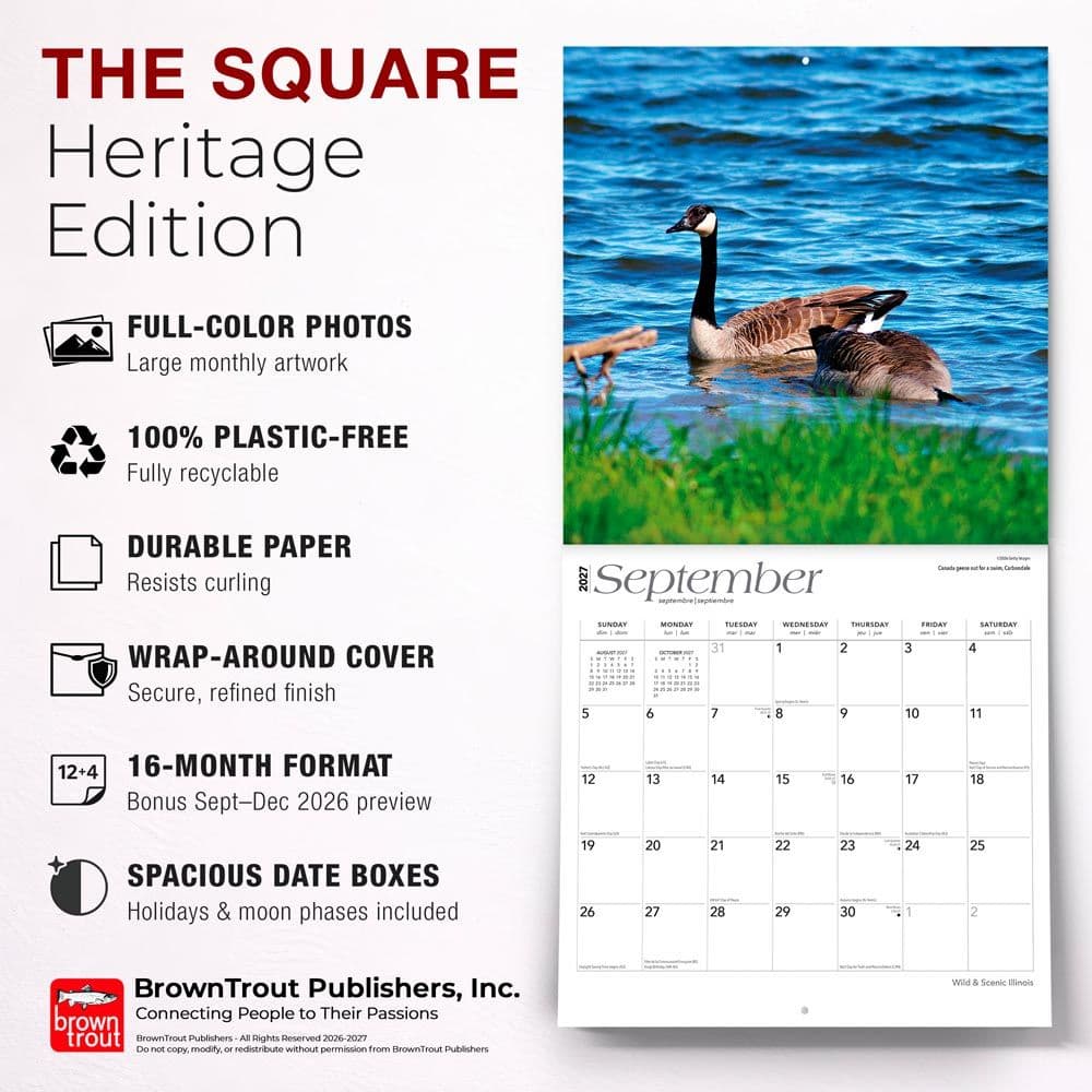 Illinois 2027 Wild and Scenic 2027 Wall Calendar Fifth Alternate Image