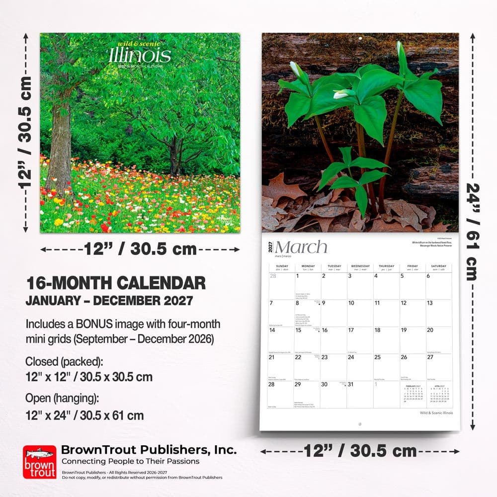 Illinois 2027 Wild and Scenic 2027 Wall Calendar Sixth Alternate Image