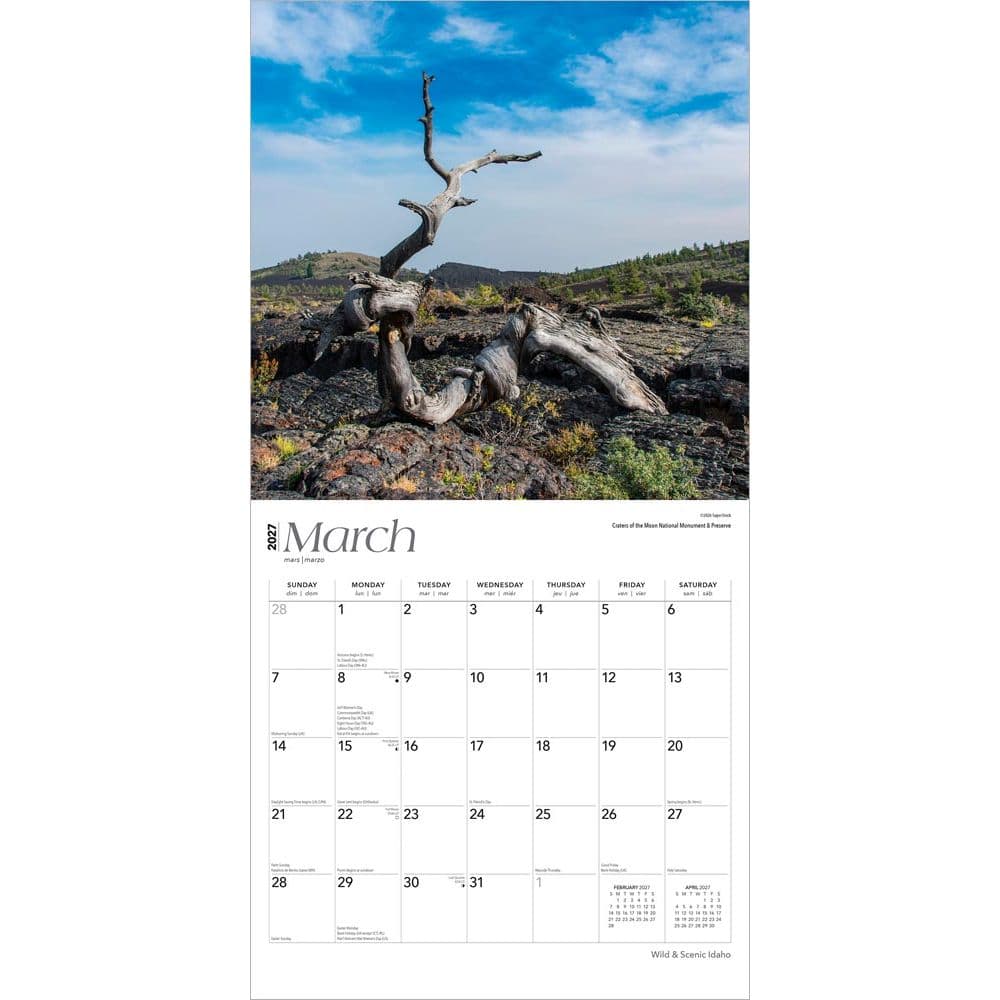 Idaho 2027 Wild and Scenic 2027 Wall Calendar Second Alternate Image