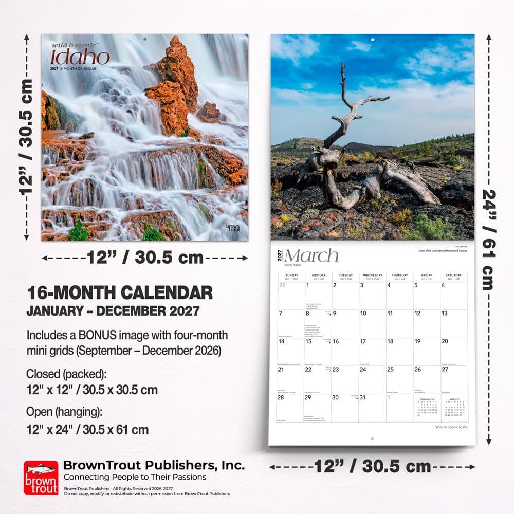 Idaho 2027 Wild and Scenic 2027 Wall Calendar Sixth Alternate Image