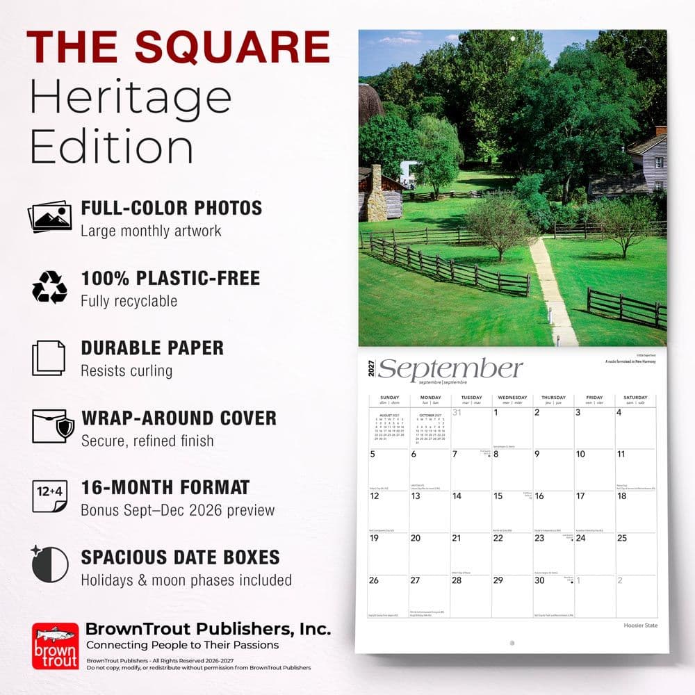Indiana Places 2027 Wall Calendar Fifth Alternate Image