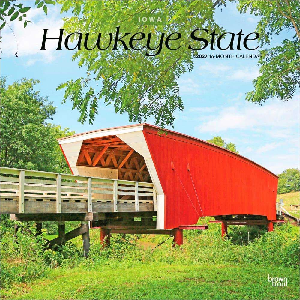 Hawkeye State Iowa Places 2027 Wall Calendar