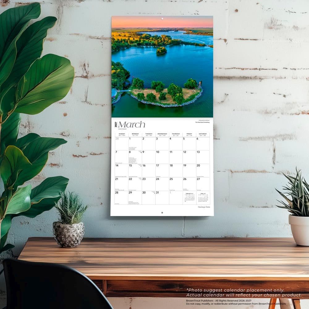 Hawkeye State Iowa Places 2027 Wall Calendar Fourth Alternate Image