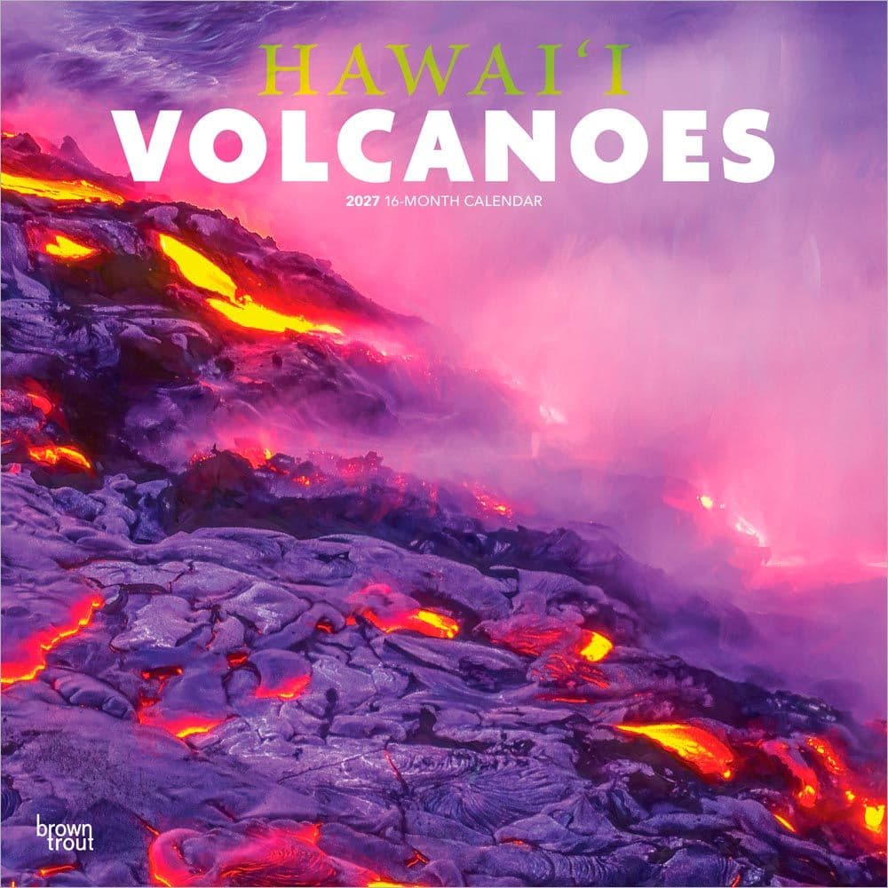 Hawaii Volcanoes 2027 Wall Calendar
