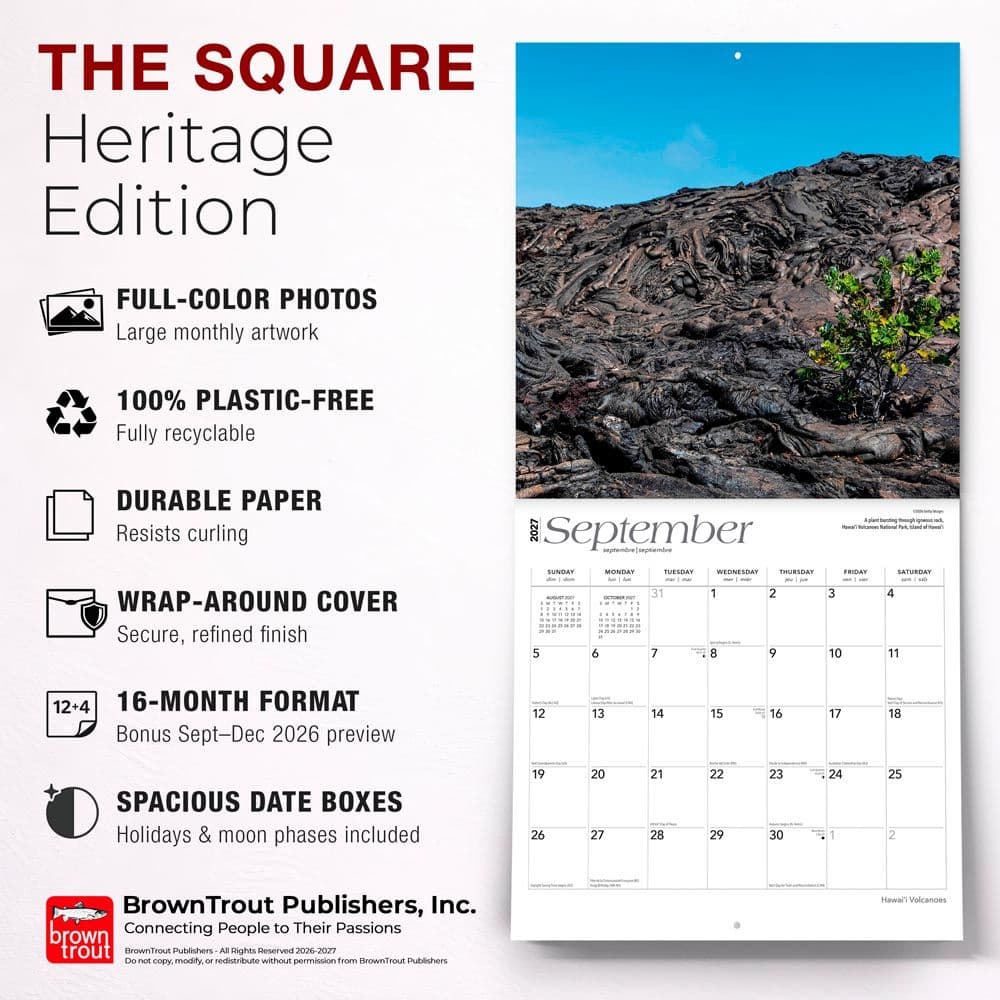 Hawaii Volcanoes 2027 Wall Calendar Fifth Alternate Image