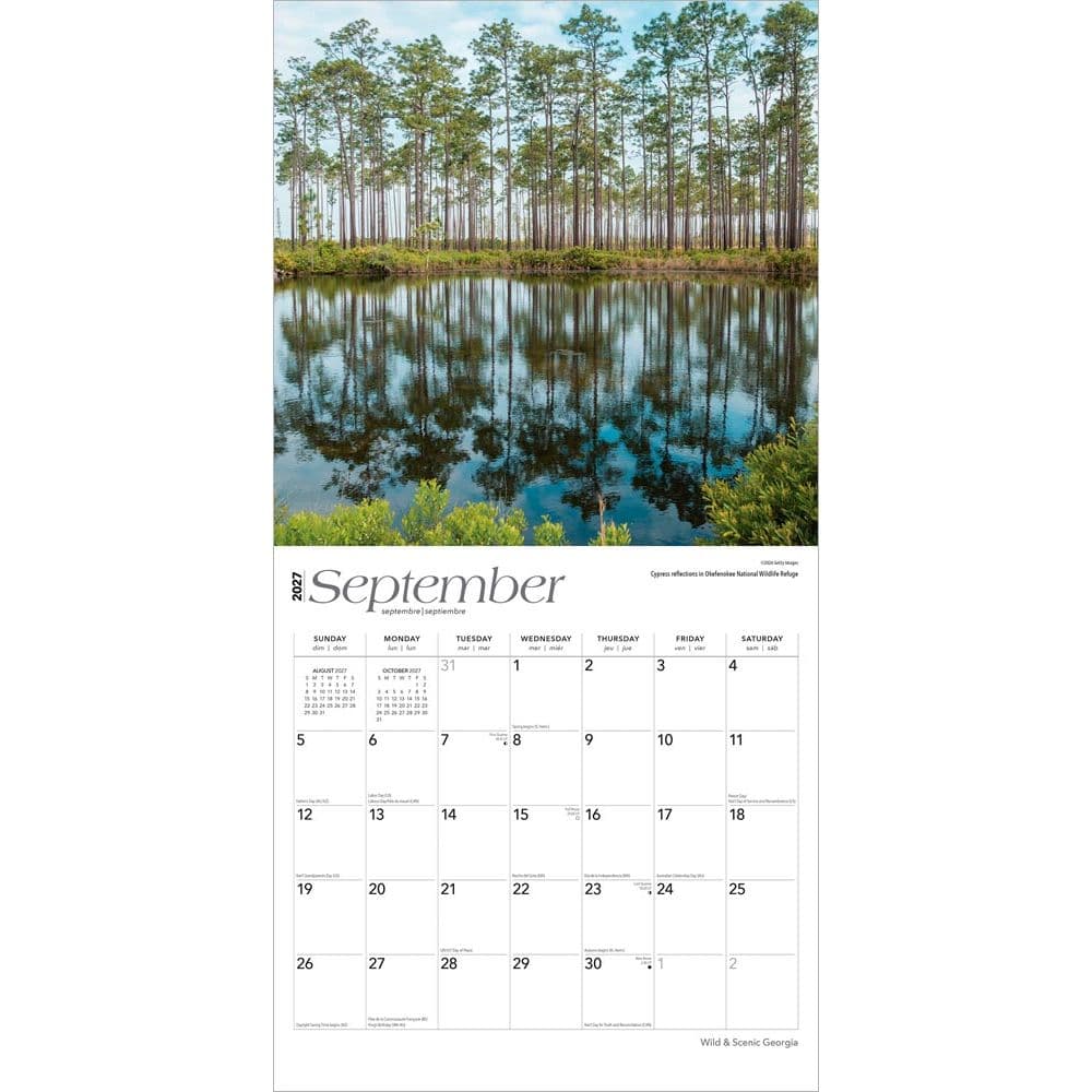 Georgia 2027 Wild and Scenic 2027 Wall Calendar Third Alternate Image