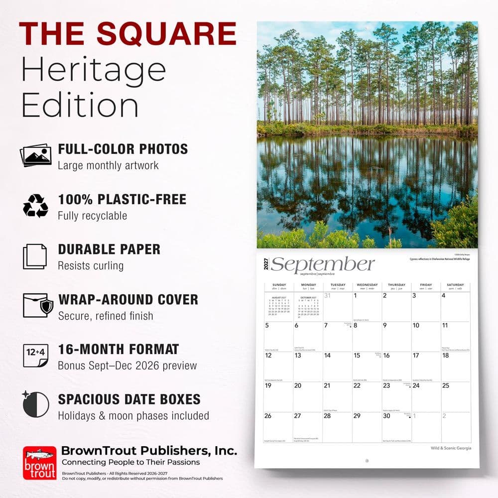 Georgia 2027 Wild and Scenic 2027 Wall Calendar Fifth Alternate Image