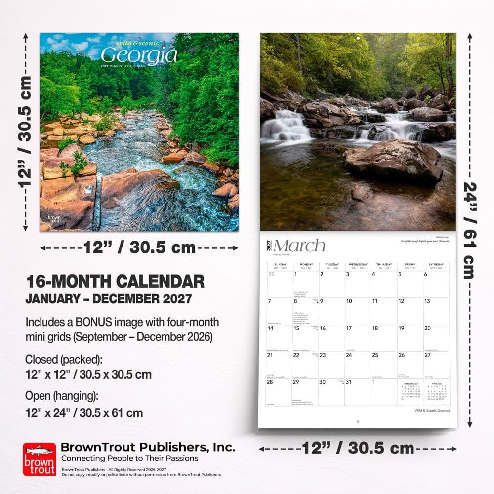 Georgia 2027 Wild and Scenic 2027 Wall Calendar Sixth Alternate Image
