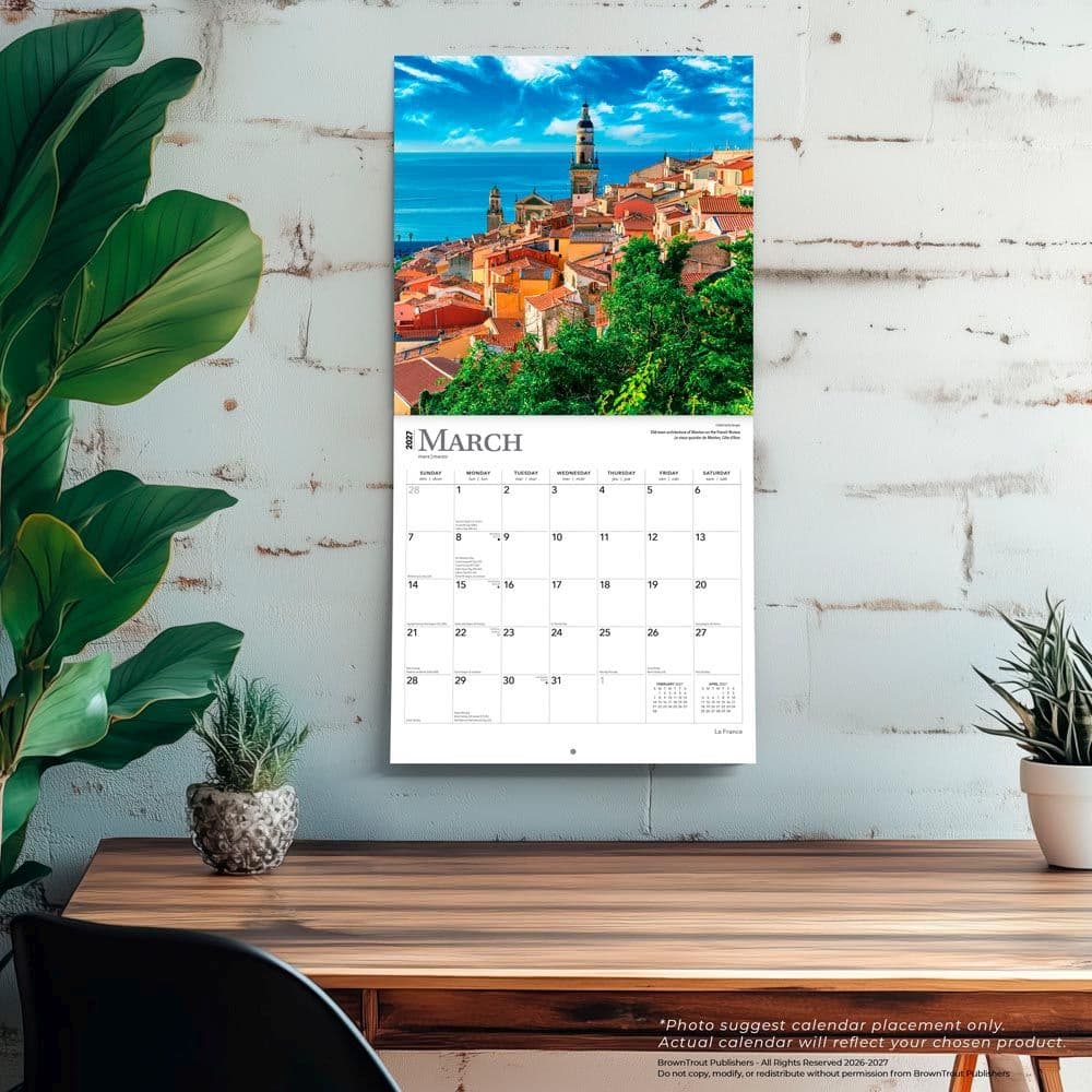 France La France English French 2027 Wall Calendar Fourth Alternate Image