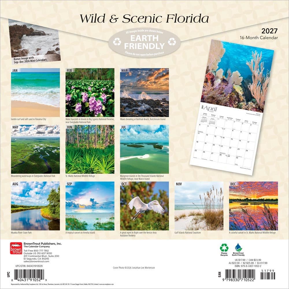 Florida 2027 Wild and Scenic 2027 Wall Calendar First Alternate Image