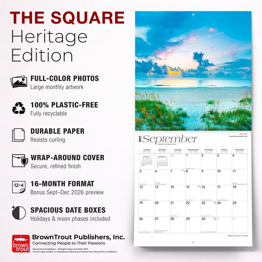 Florida 2027 Wild and Scenic 2027 Wall Calendar Fifth Alternate Image