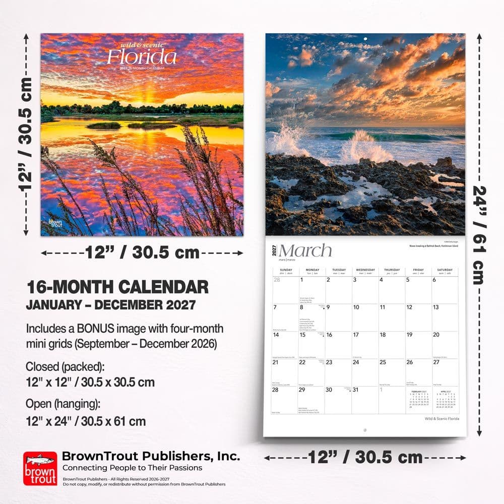 Florida 2027 Wild and Scenic 2027 Wall Calendar Sixth Alternate Image