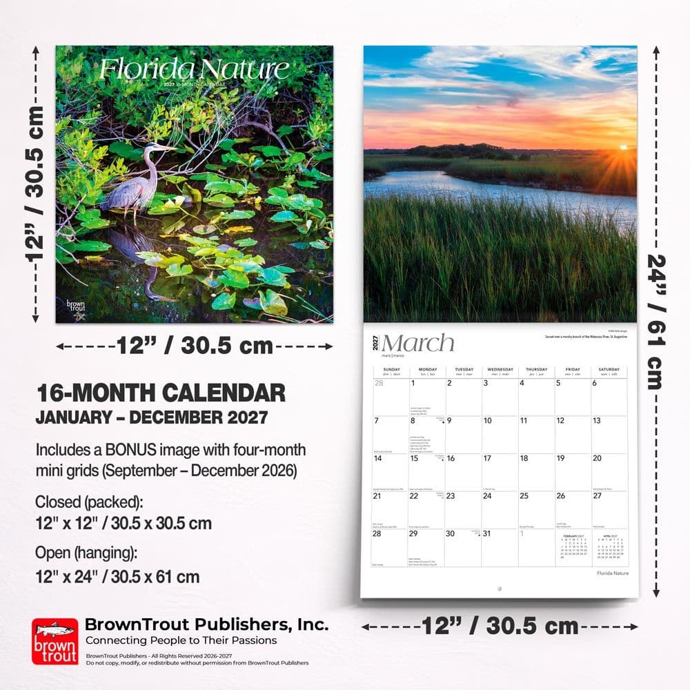 Florida Nature 2027 Wall Calendar Sixth Alternate Image