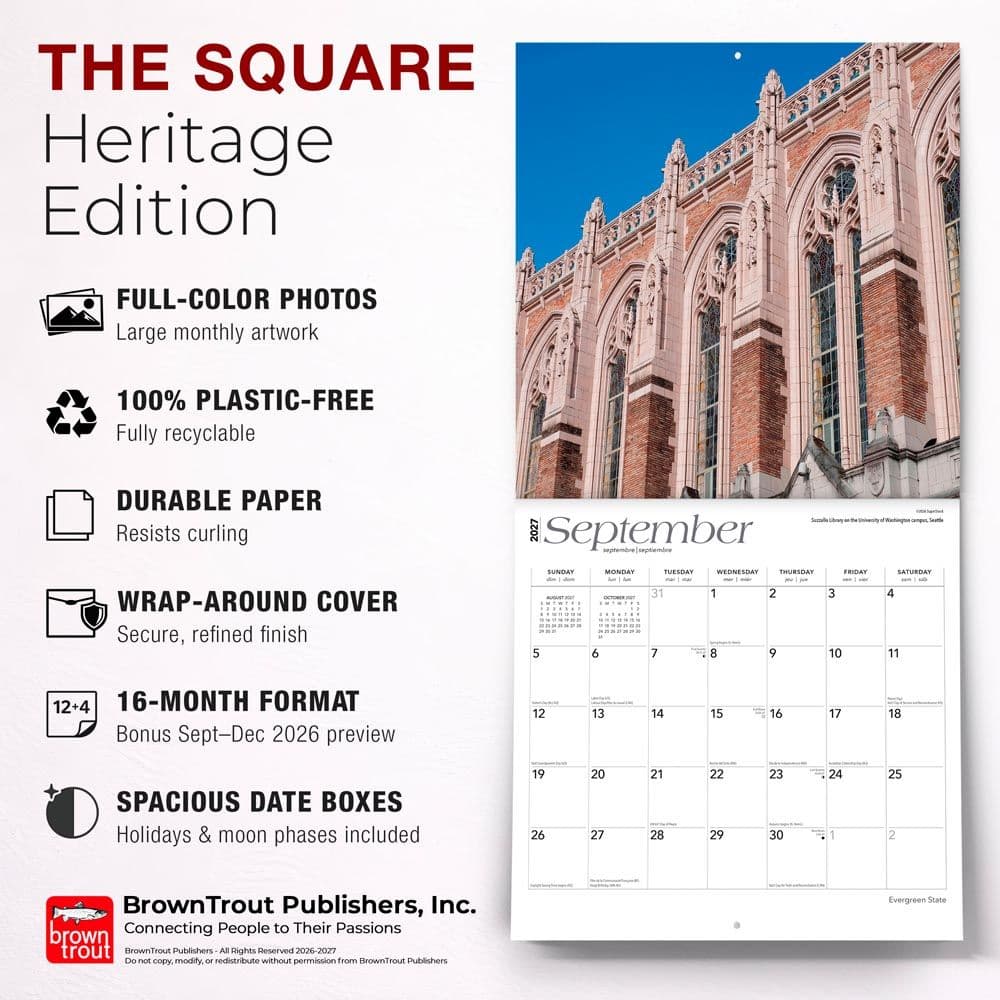 Washington Places 2027 Wall Calendar Fifth Alternate Image