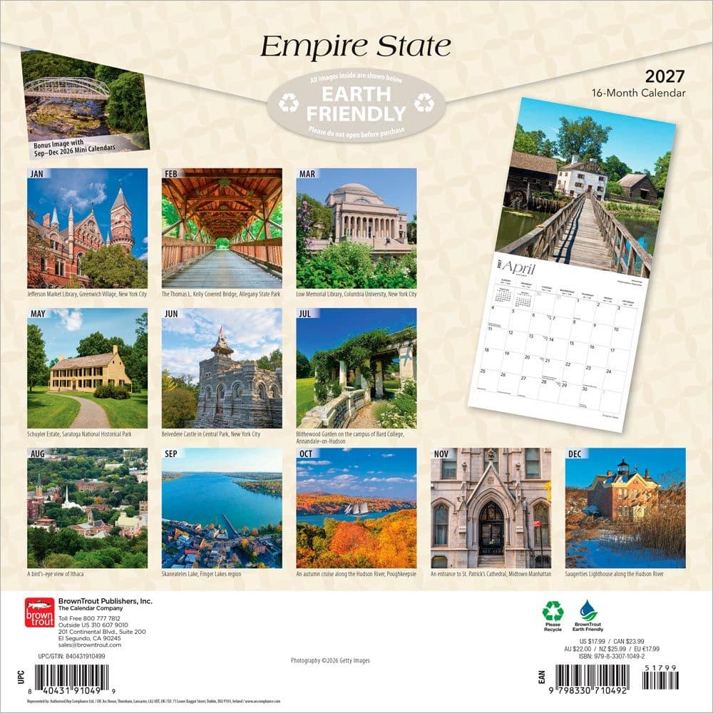 Empire State New York 2027 Wall Calendar First Alternate Image