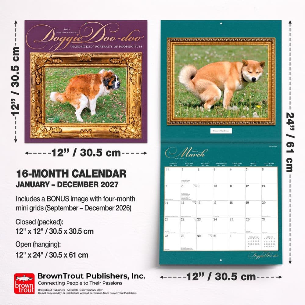 Doggie Doo Doo 2027 Wall Calendar Sixth Alternate Image