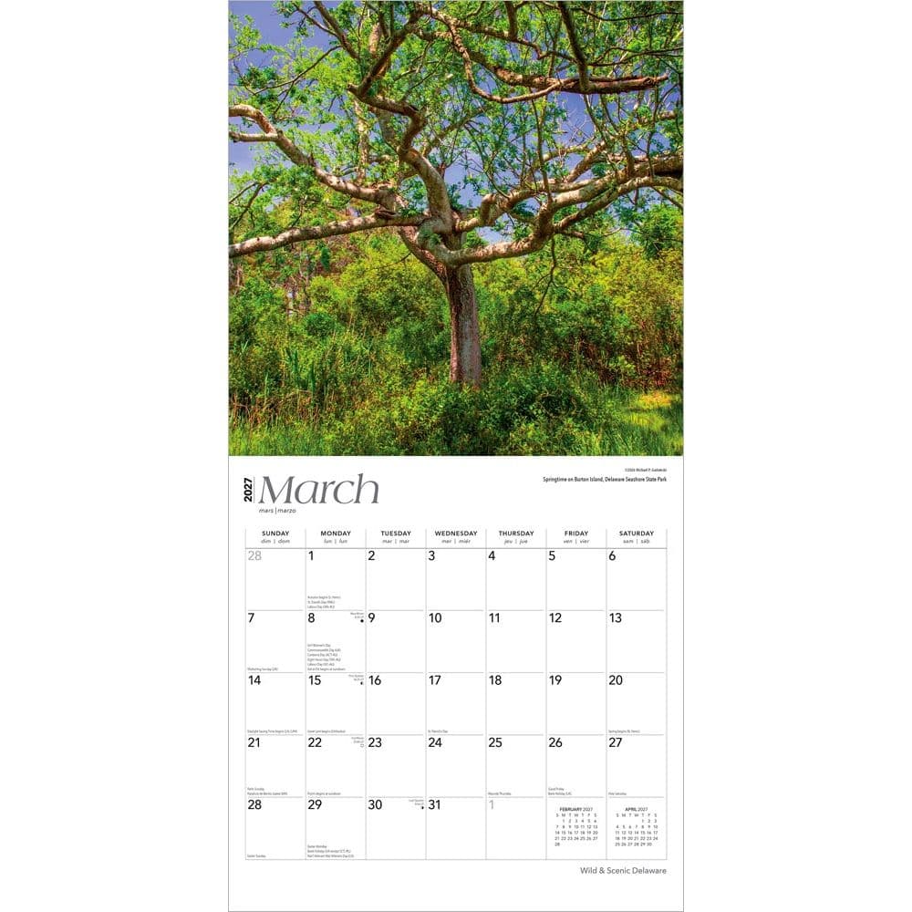 Delaware 2027 Wall Calendar Second Alternate Image