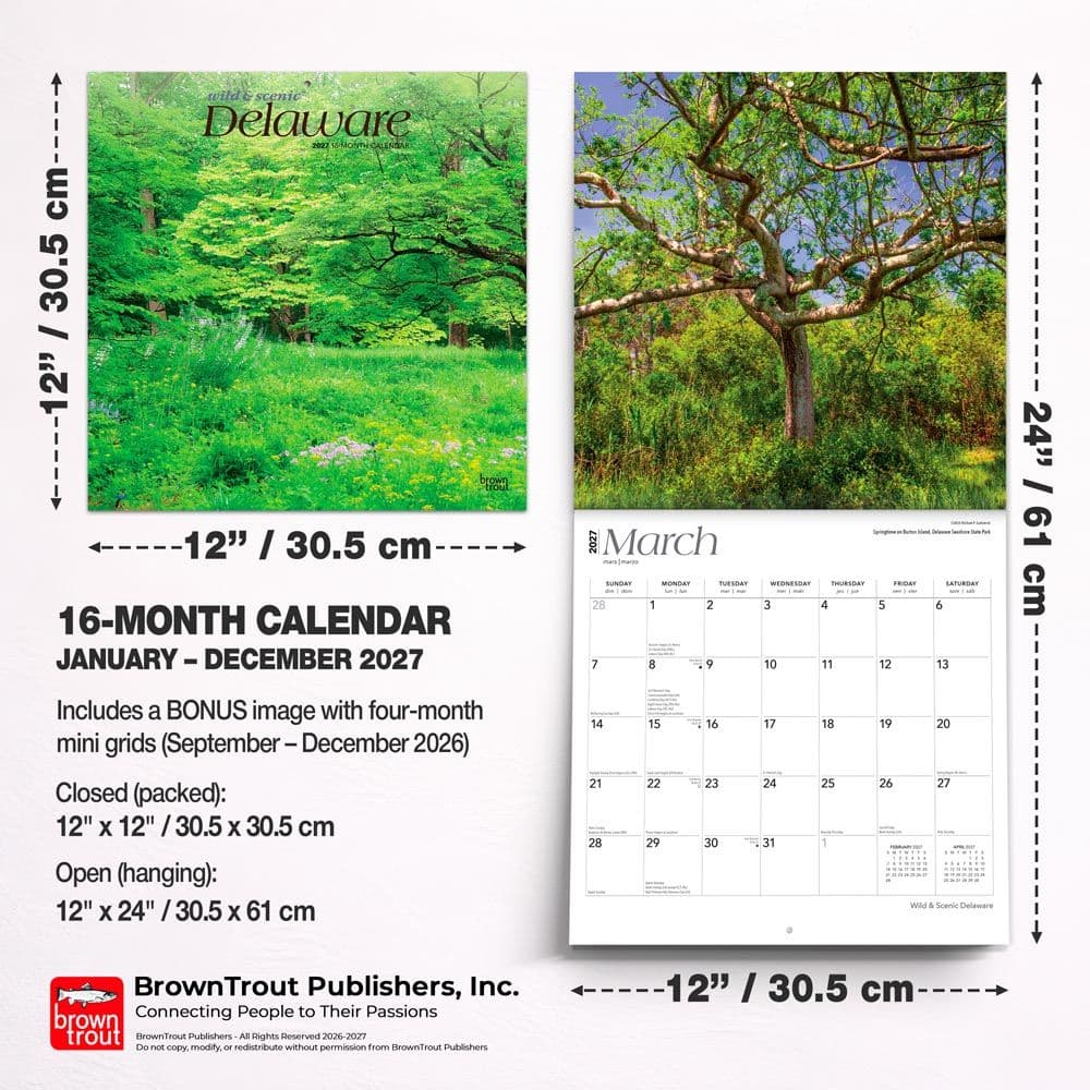 Delaware 2027 Wall Calendar Sixth Alternate Image