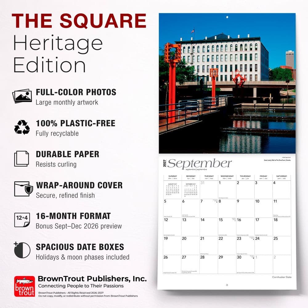 Cornhusker State Nebraska 2027 Wall Calendar Fifth Alternate Image