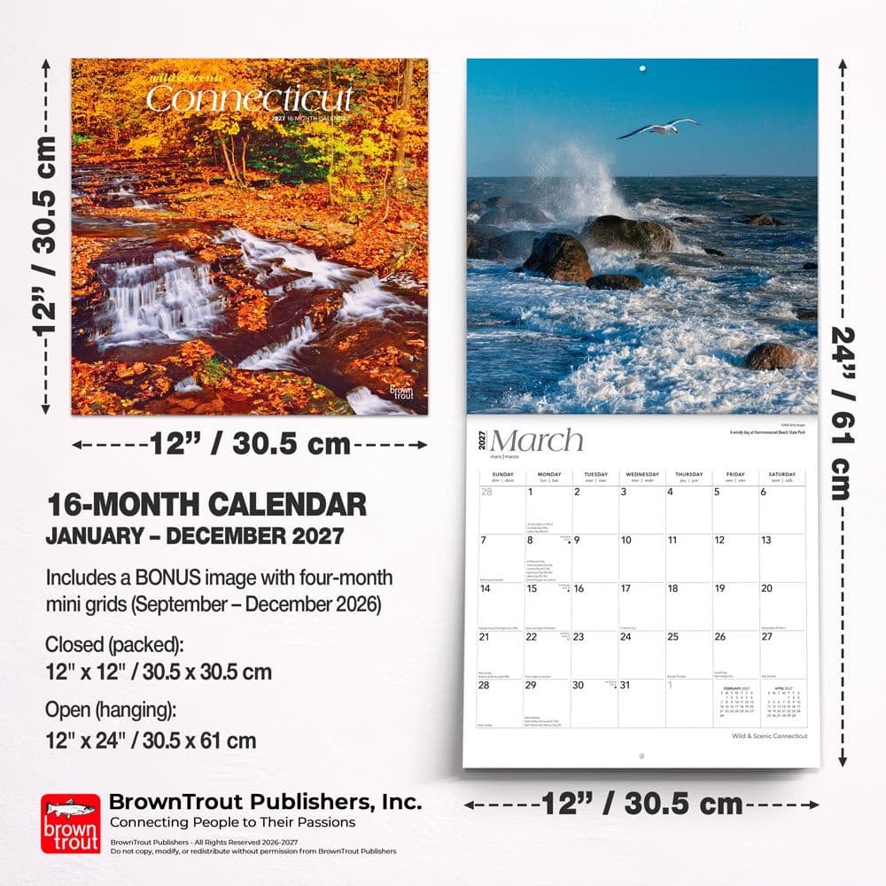 Connecticut Wild and Scenic 2027 Wall Calendar Sixth Alternate Image