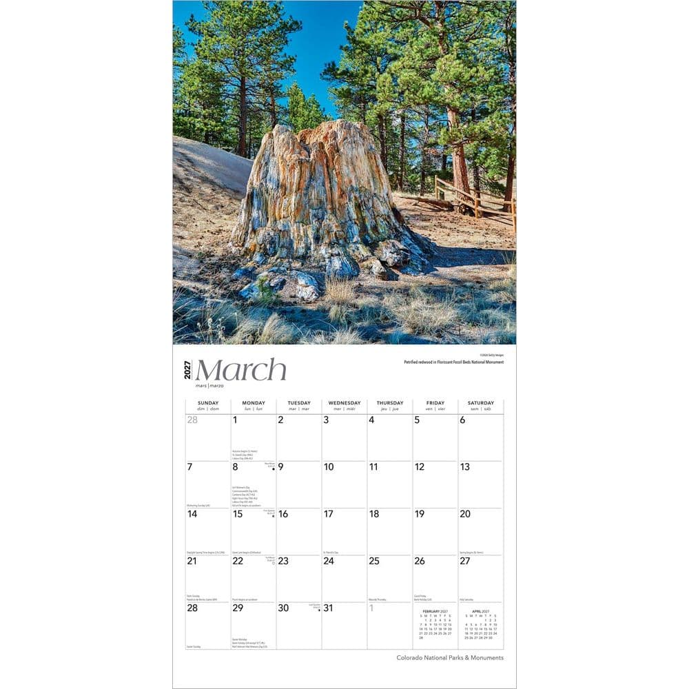 Colorado National Parks And Monuments 2027 Wall Calendar Second Alternate Image