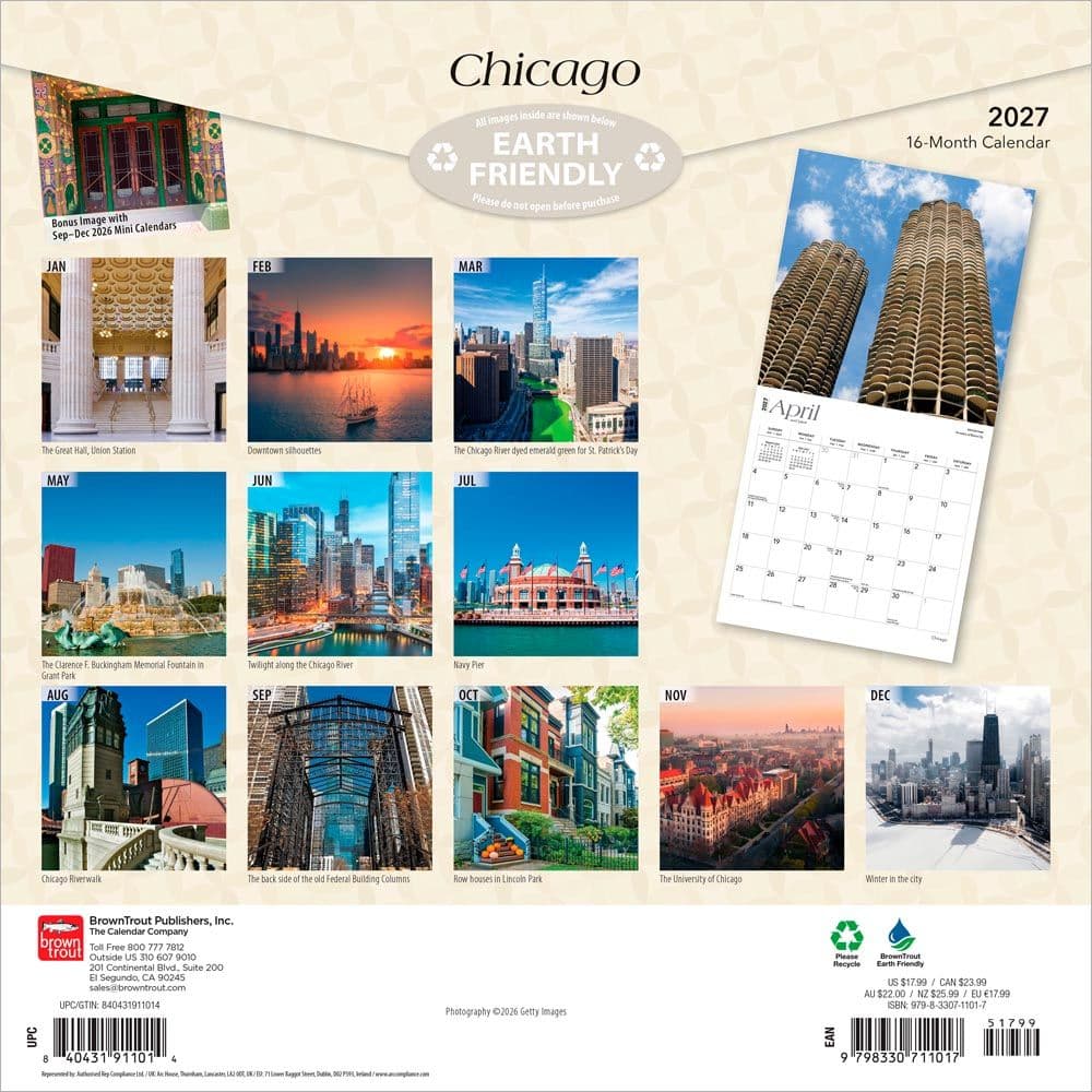 Chicago 2027 Wall Calendar First Alternate Image